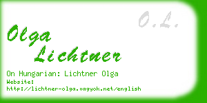 olga lichtner business card